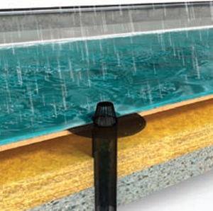 Klober Flavent Rainwater Outlet with PVC Flange - 70mm