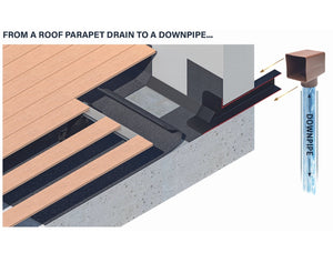 DEKS Angled Pipe Connector for Horizontal Outlets