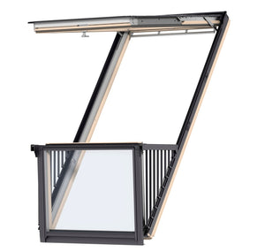 VELUX GDL PK19 SD0L1 Natural Pine Timber Finish Cabrio® Balcony Window for Slate (94 x 252 cm)