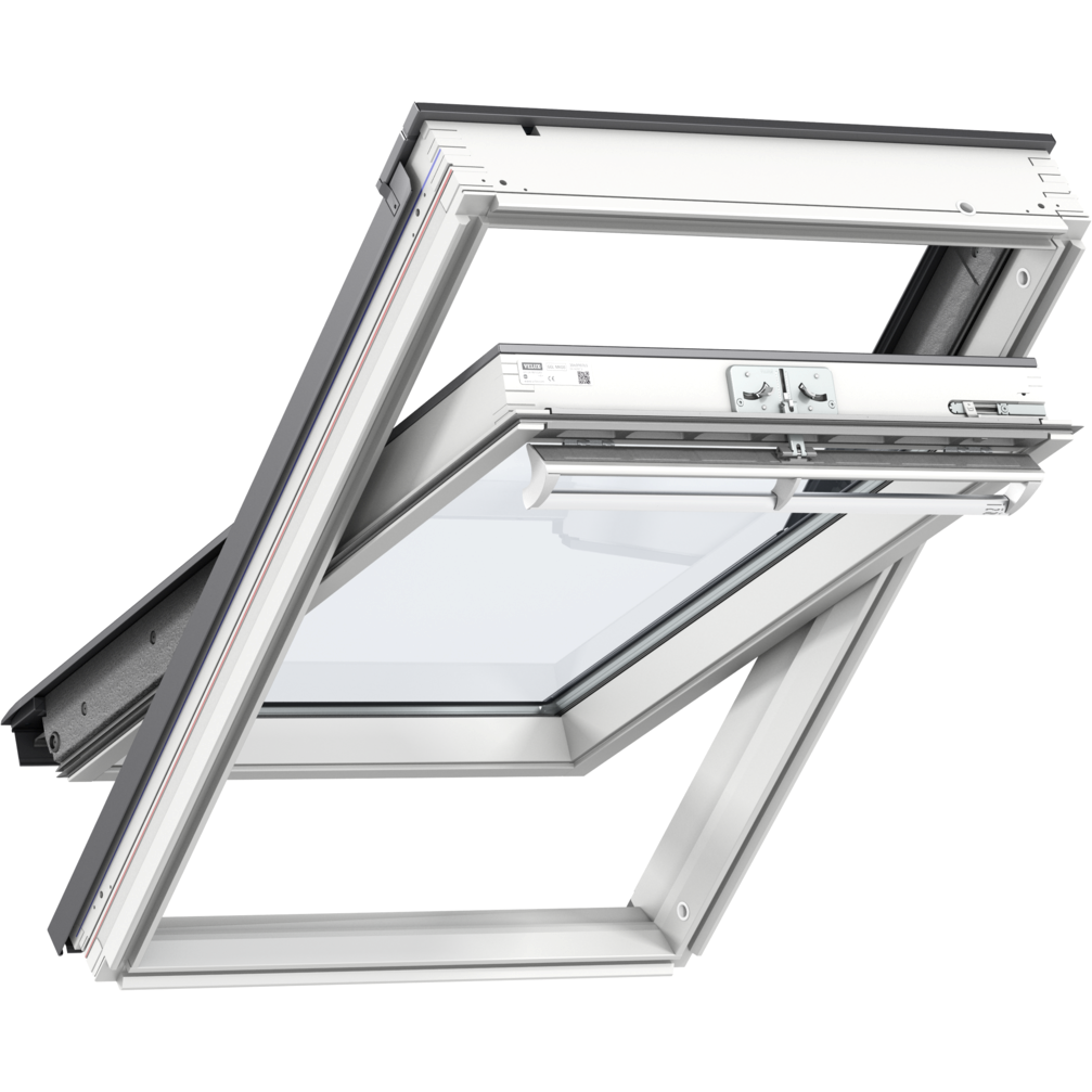 VELUX GGL FK06 2066 White Painted Triple Glazed Centre-Pivot Window (66 x 118 cm)