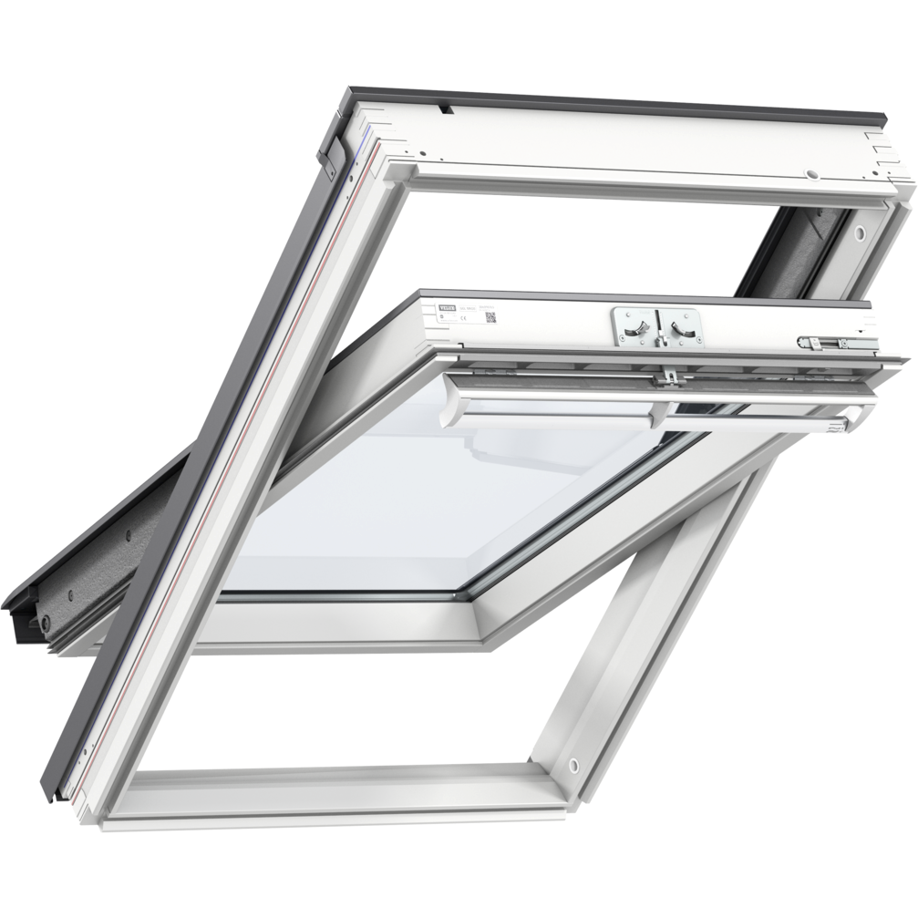 VELUX GGL UK08 2070 White Painted Centre-Pivot Window (134 x 140 cm)