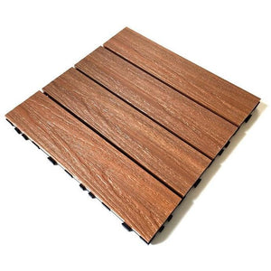 Castle Composites Quick Deck Decking Tile - Teak (300 x 300mm)