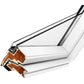 VELUX GGU CK06 0066 Triple Glazed White Polyurethane Centre-Pivot Roof Window (55 x 118 cm)