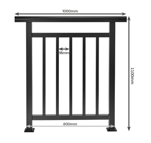 Cladco Handrail Balustrade Powder Coated Aluminium - 1000mm x 1100mm