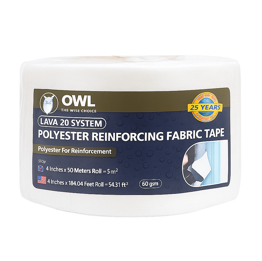 LAVA 20 Polyester Reinforcing Fabric roll for joints and cracks reinforcement with 60gsm non-woven geotextile material