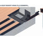 DEKS Angled Pipe Connector for Horizontal Outlets