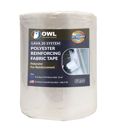 LAVA 20 Polyester Reinforcing Fabric roll for waterproofing joints and cracks with 60gsm weight and next day delivery