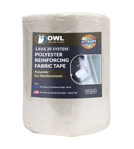 LAVA 20 Polyester Reinforcing Fabric roll for waterproofing joints and cracks with 60gsm weight and next day delivery