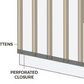 Cladco Aluminium Perforated Closure for Fibre Cement Cladding - 3m