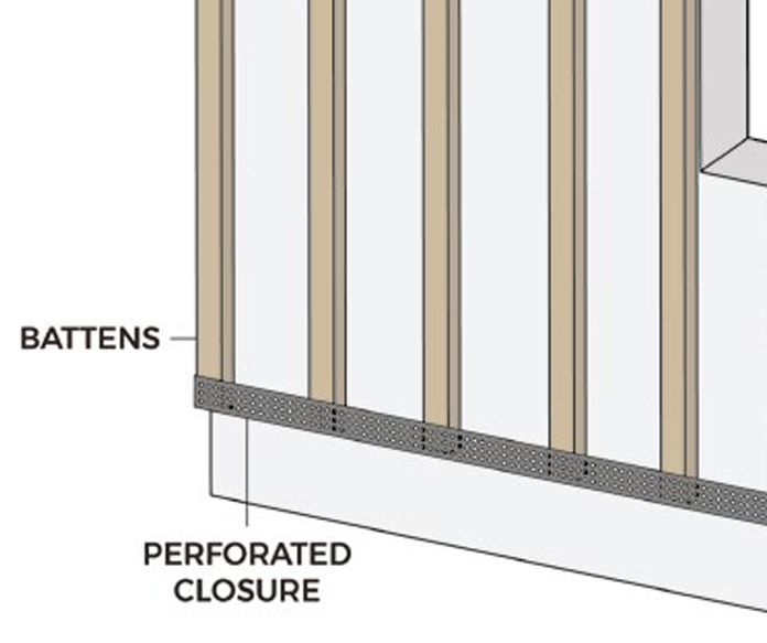 Cladding Closure Cladco Aluminium Perforated Closure for Fibre Cement Cladding - 3m