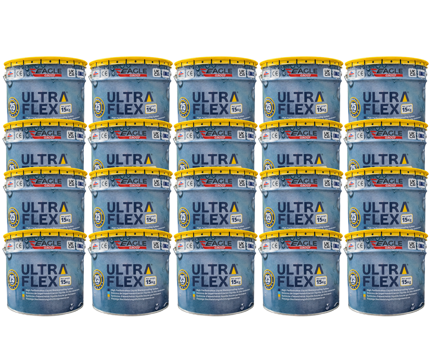 UltraFlex High Performance PU Liquid Waterproofing - Grey 15kg (PALLET of 20)