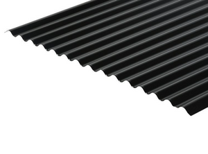 Cladco 13/3 Corrugated 0.7mm Thick Polyester Paint Coated Roof Sheet - Black