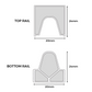 Cladco ProFence Fencing Top & Bottom Rail - 1.84m