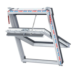 Keylite White Painted Electric Roof Window with Wall Switch (SEK)