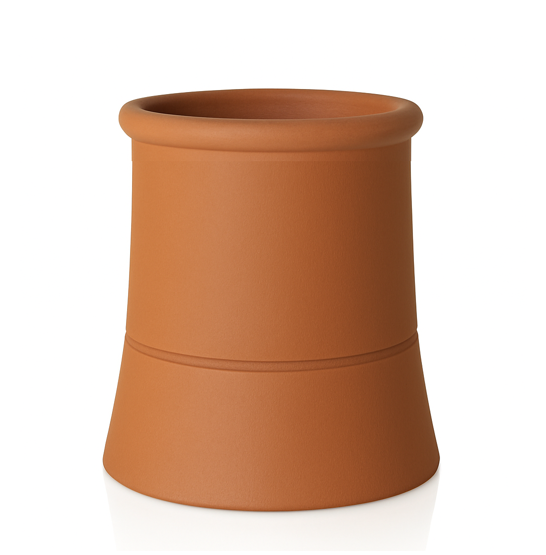 Redbank Red Roll Top Chimney Pot - 300mm