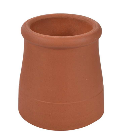 W T Knowles Red Clay Roll Top Chimney Pot - 300mm