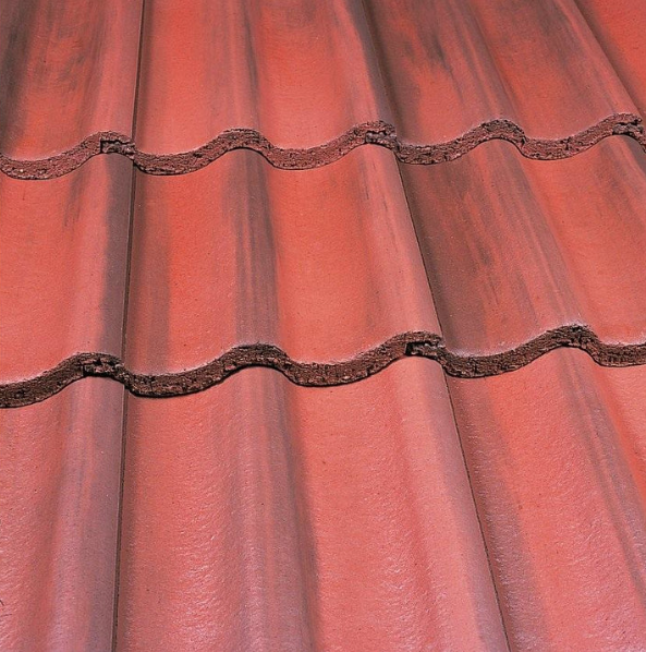Marley Mendip Low Pitch Roof Tile 12.5° - Old English Dark Red (Pallet of 192 tiles)