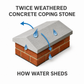 Classical Creations Twice Weathered Apex Coping Stones - Terracotta