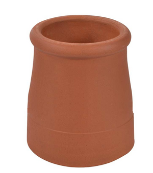 W T Knowles Red Clay Roll Top Chimney Pot - 375mm