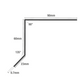Cladco 90° Verge Flashing Backer Plate for Standing Seam - 3m