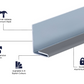 Cladco Fibre Cement Click Cladding Vertical Start Trim - 3m (All Colours)
