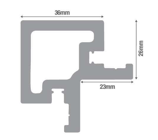 Cladco Composite Slatted Wall Cladding External Corner Profile Trim