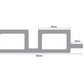 Cladco Composite Slatted Wall Cladding Double End Profile Trim - 2.5m (All Colours)