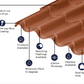 Cladco 41/1000 Tile Form 0.6 Thick Mica Coated Tile Effect Roof Sheet - Copper Brown