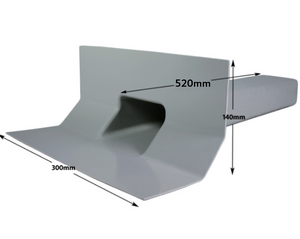 GRP Fibreglass Horizontal Through Wall / Parapet Outlet - 520mm