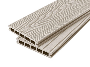 Cladco Woodgrain Effect Hollow Composite Decking Board - Ivory (4m)