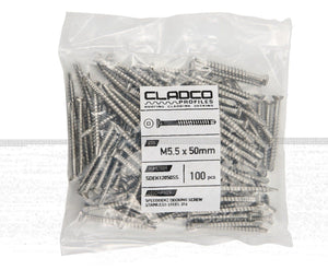 Cladco SPEEDDEKZ 316 Stainless Steel Decking Screws (Pack of 100)