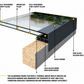 Tuffx Infinity Framed Flat Glass Rooflight - Clear Double Glazed (1.2 U-Value)