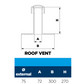 GRP Flat Roof Breather Vent for Fibreglass Roofing Systems - 75mm