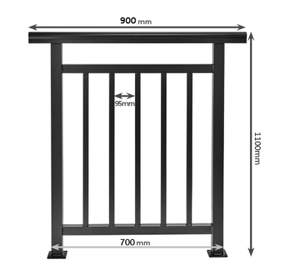Cladco Handrail Balustrade - Powder Coated Aluminium (All Sizes)