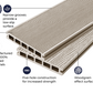 Cladco Grooved Reversible Composite Decking Board - Ivory (4m)