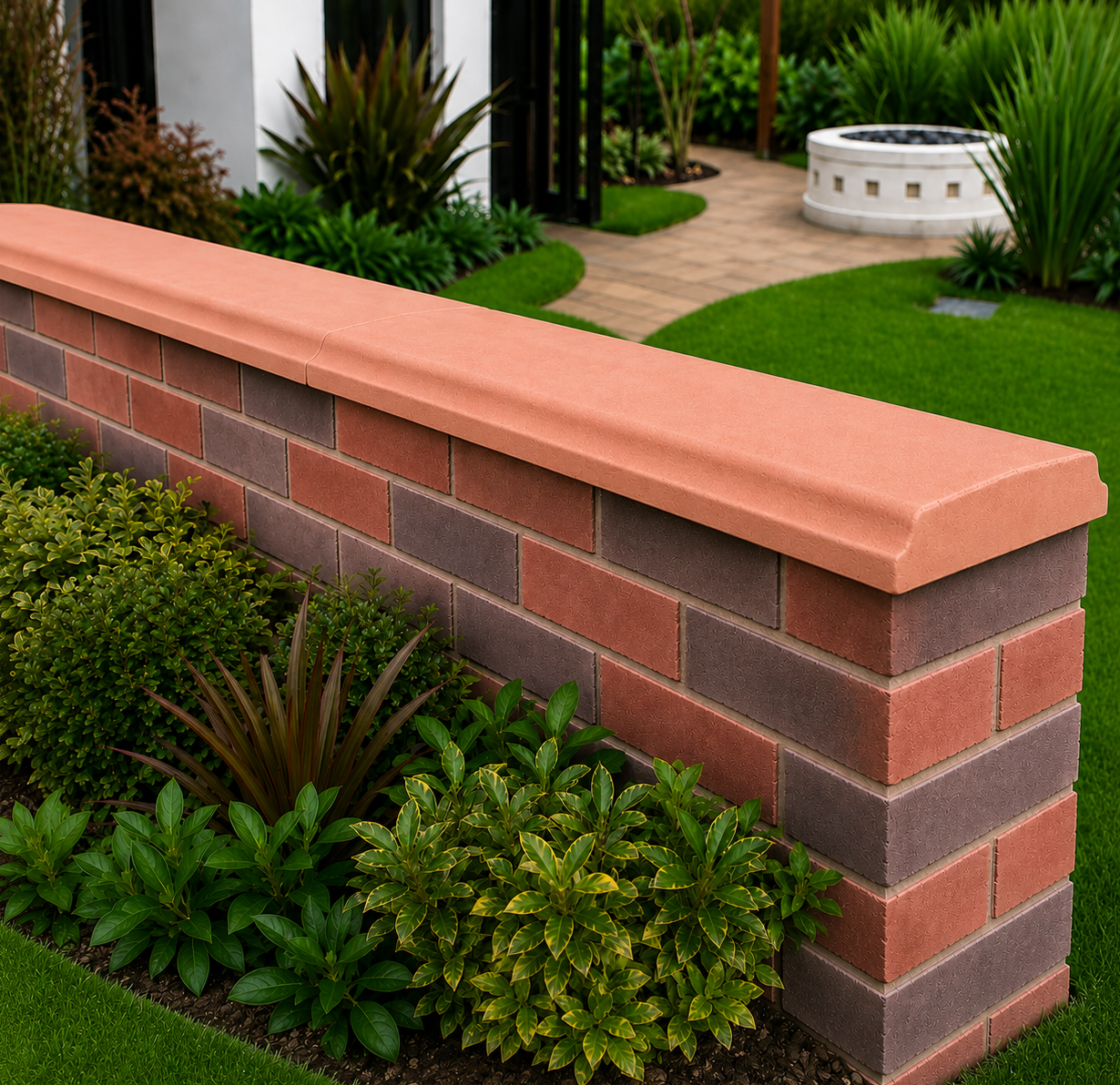 Classical Creations Twice Weathered Bevelled Coping Stones - Terracotta