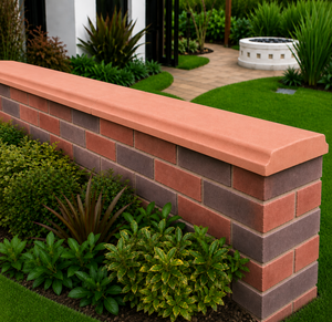 Classical Creations Twice Weathered Bevelled Coping Stones - Terracotta