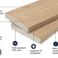 Cladco Nordeck Premium PVC-ASA Woodgrain Effect Decking Board - Cedar Wood (3.6m)