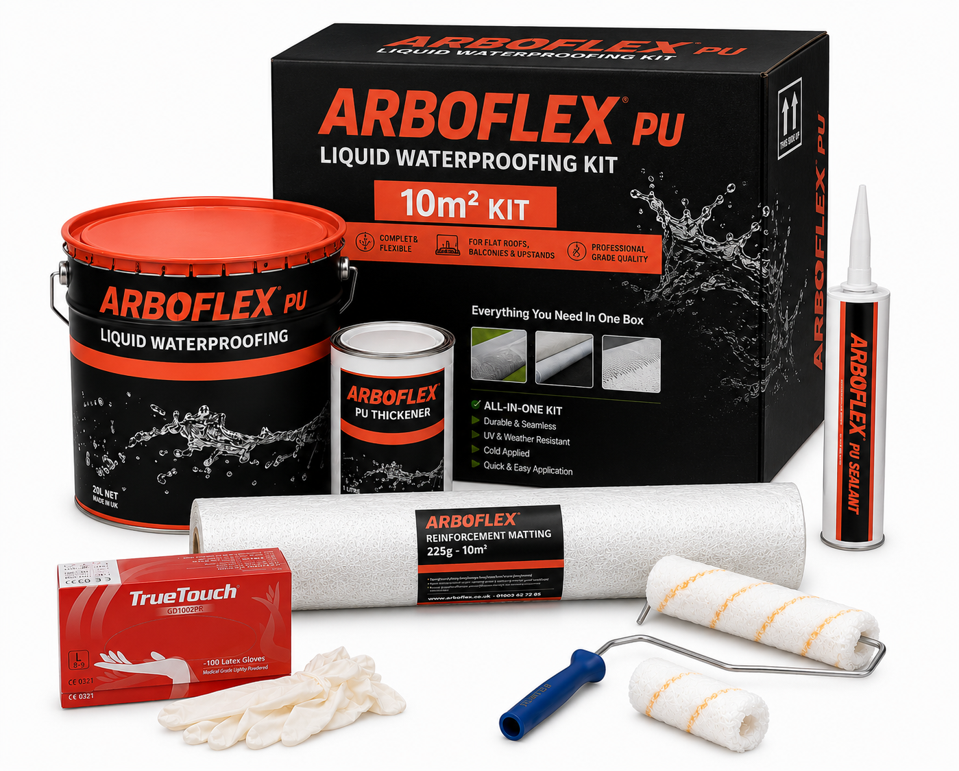 ARBOFLEX PU Liquid Waterproofing Roof Kit - 10m2