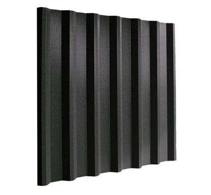 Cladco 34/1000 Box Profile 0.5mm PVC Plastisol Coated Roof Sheet - Black