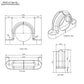 Brett Martin Round 68mm Cast Iron Effect Downpipe Bracket (BR207LCI)