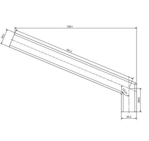 Brett Martin Square 65mm Cast Iron Effect Adjustable Offset Kit 150mm - 455mm (BR5000CI)