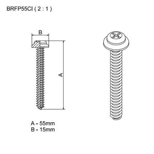 Brett Martin Round 68mm Cast Iron Effect Lug Fixing Pack (10 x 55mm Screws & Wall Plugs)