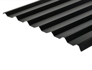 Cladco 34/1000 Box Profile 0.5mm PVC Plastisol Coated Roof Sheet - Black
