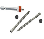 Cladco Hidden Deck Fasteners pack with 65mm screws and colored plugs for PVC and composite decking