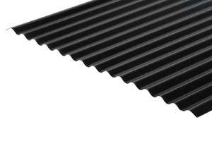 Cladco 13/3 Corrugated 0.7 PVC Plastisol Coated Roof Sheet - Black