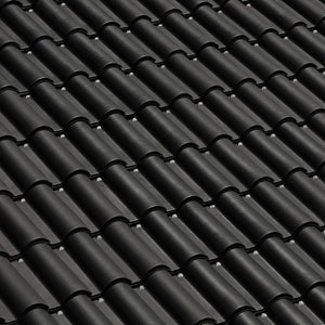British Ceramics Roman Clay Roof Tile - Black