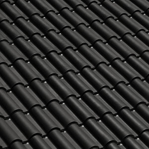 British Ceramics Roman Clay Roof Tile - Black Glazed (Pallet of 288 tiles)