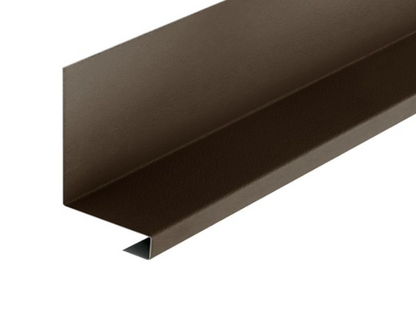 Cladco Drip Tray Flashings in PVC Plastisol Finish - 3m Vandyke Brown