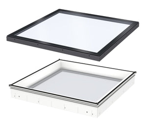 VELUX CVU 150080 S06Q SOLAR Powered Flat Glass Rooflight Package 150 x 80 cm (Including CVU Triple Glazed Base & ISU Flat Glass Top Cover)